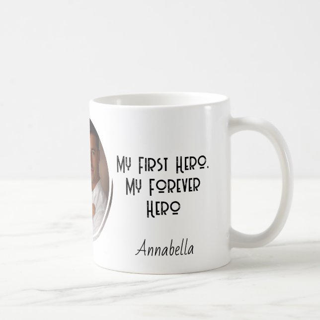 Taza De Café Mi foto de Hero y personalizado para siempre (Derecha)