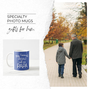 Taza De Café Mi foto favorita llámame papá nietos azul