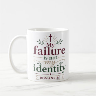 Taza De Café Mi fracaso no es mi identidad Verdad Bíblica