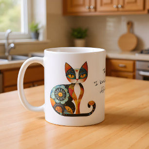 Taza De Café Mi Gato Cara de "Tiré Algo de la Mesa" 