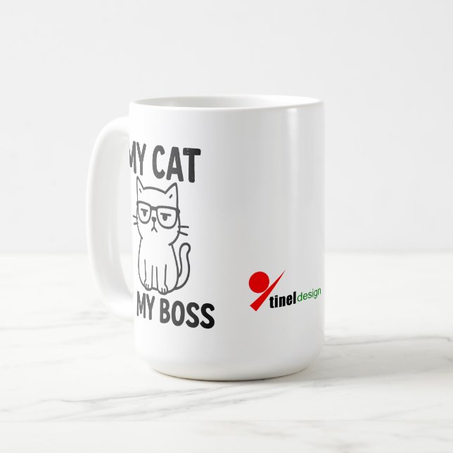 Taza De Café Mi gato es mi jefe (Anverso izquierdo)