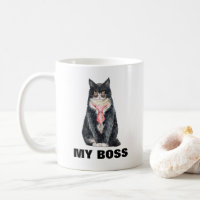 Mi gato es mi jefe gafas de sol coraje café divert