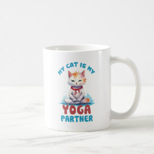Taza De Café Mi Gato Es Mi Pareja De Yoga -Gato Mediador Adorab