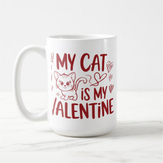Taza De Café Mi gato es mi San Valentín