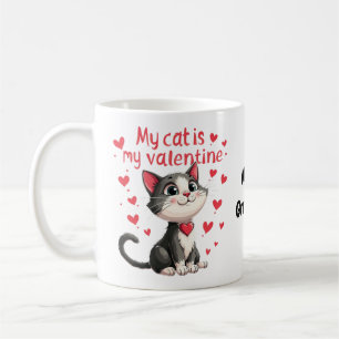 Taza De Café Mi gato es mi San Valentín Celebrando el Día de Sa