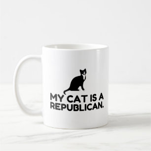 Taza De Café Mi Gato Es Republicano