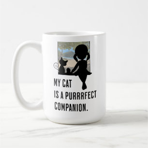 Taza De Café Mi gato es un compañero perfecto. Amantes del gato
