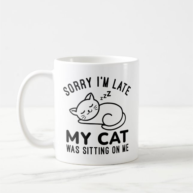 Taza De Café Mi Gato Estaba Sentado Sobre Mí (Izquierda)