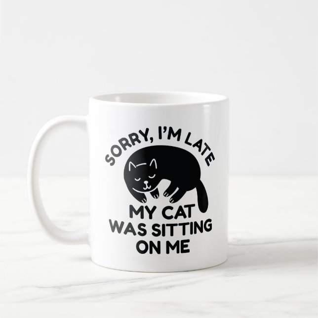 Taza De Café Mi Gato Estaba Sentado Sobre Mí (Izquierda)