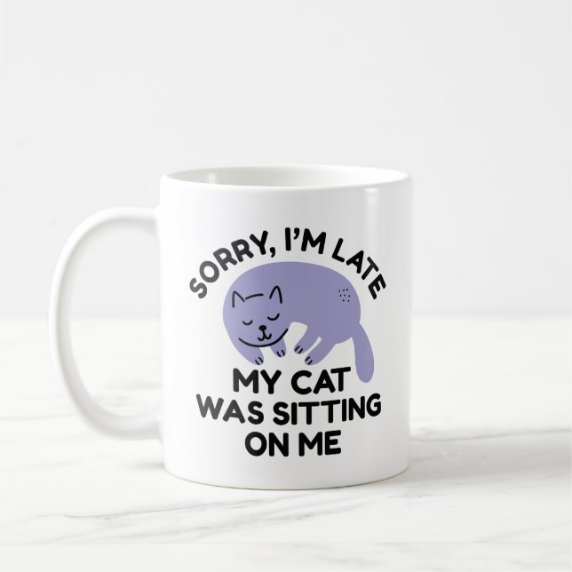 Taza De Café Mi Gato Estaba Sentado Sobre Mí (Izquierda)