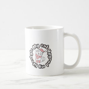Taza De Café Mi gato mejoró mi estilo de vida – Diseño de gato
