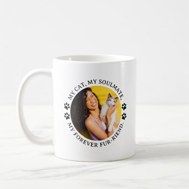 Taza De Café Mi Gato, Mi Compañero De Ama, Mi Forever Fur Riend (Izquierda)