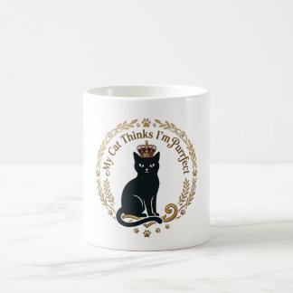 Taza De Café Mi gato piensa que soy perfecto