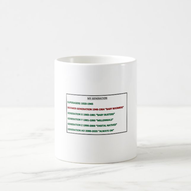 Taza De Café Mi generación BOOMER mug (Centro)