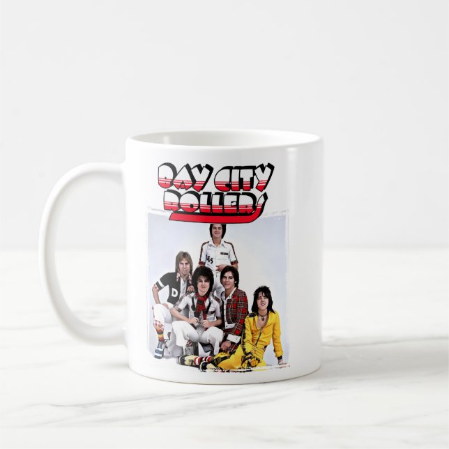 Taza De Café Mi gente favorita Banda Bay City Rollers Music Roc (Izquierda)
