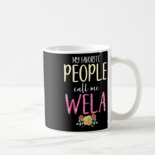 Taza De Café Mi Gente Favorita Me Llama Abuela Floral De Wela