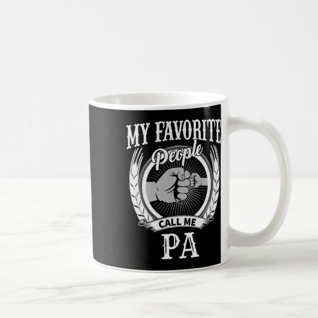 Taza De Café Mi gente favorita me llama abuelo Pa (Derecha)