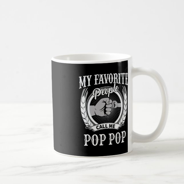 Taza De Café Mi gente favorita me llama abuelo pop (Derecha)