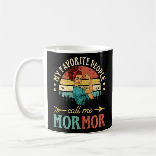 Taza De Café Mi gente favorita me llama "Mormor Women Retro Dec