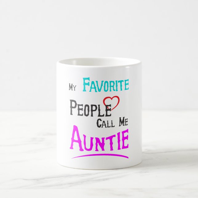 Taza De Café Mi gente favorita me llama tía Mug (Centro)
