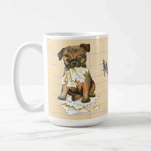 Taza De Café Mi Griffon de Bruselas comió mi hogar (Izquierda)