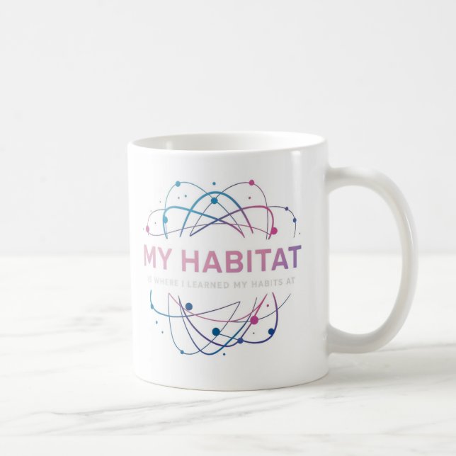 Taza De Café "Mi Hábitat Es Donde Aprendí Mis Hábitos" (Derecha)