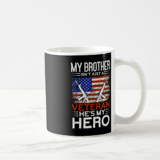 Taza De Café Mi Hermano Es Mi Héroe Orgulloso Brot Veterano Est