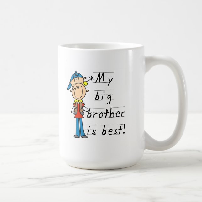 Taza De Café Mi hermano mayor es las mejores camisetas y (Derecha)