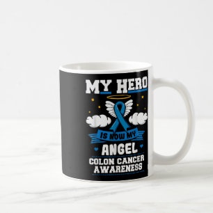 Taza De Café Mi héroe ahora es mi cuenco azul de cáncer de colo