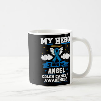 Taza De Café Mi héroe ahora es mi cuenco azul de cáncer de colo
