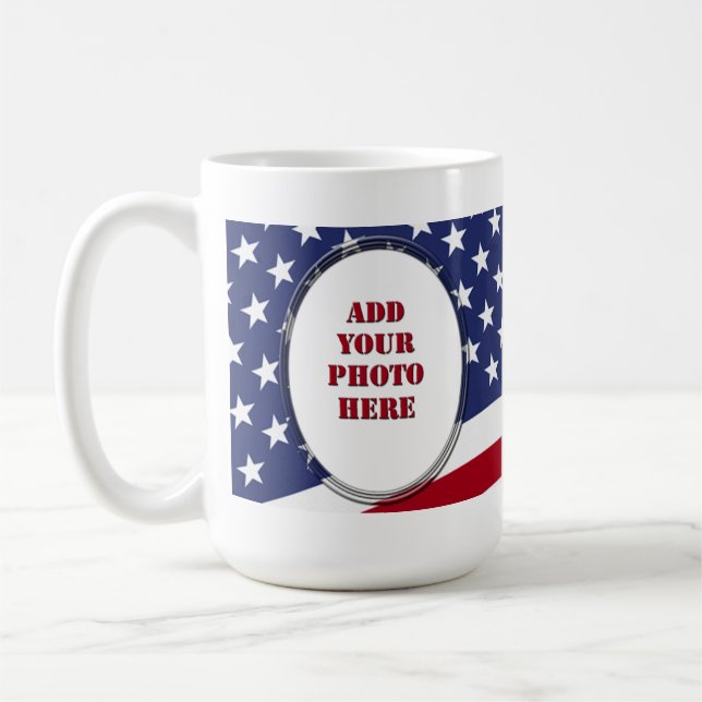 Taza De Café Mi héroe - Añadir tu foto (Izquierda)