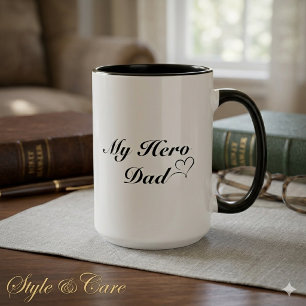 Taza de café Mi héroe papá Apreciación del día del