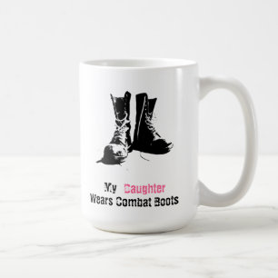 Taza De Café Mi hija lleva botas de combate