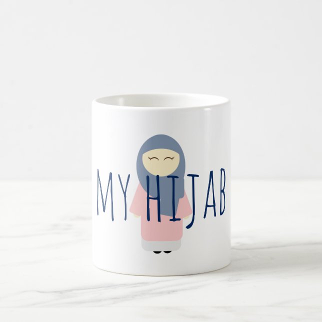 Taza De Café mi hijab coffee mug muslim chica (Centro)