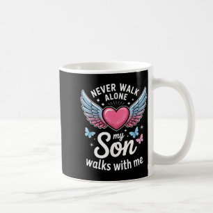 Taza De Café Mi Hijo Camina conmigo Doliente Mamá Memorial