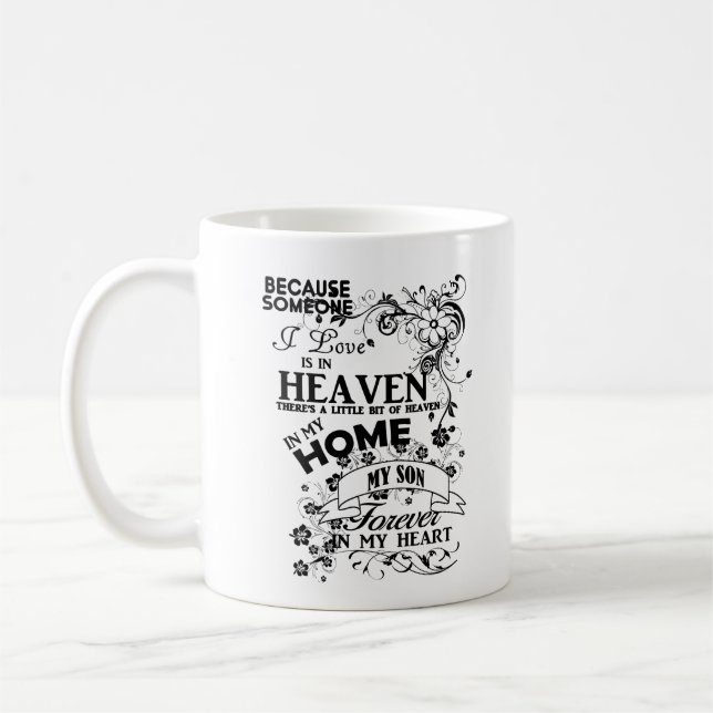 Taza De Café Mi hijo, en memoria amorosa, recuerdo  (Izquierda)