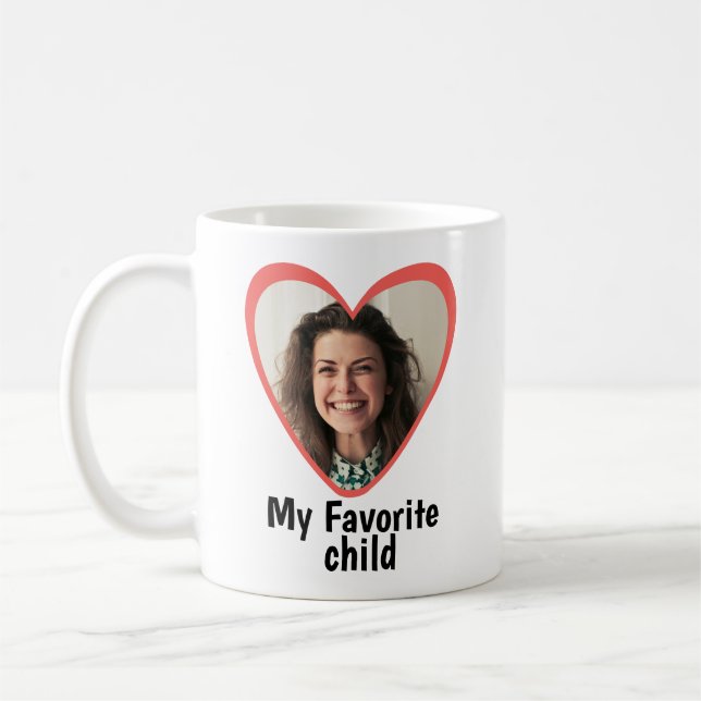 Taza De Café Mi hijo favorito foto personalizada (Izquierda)
