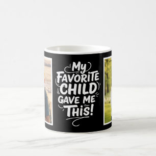 Taza De Café Mi hijo favorito me dio este script de pincel de 2