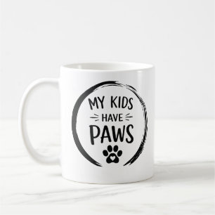 Taza De Café Mi Hijos Tienen Patas Cita de Padre de Perro