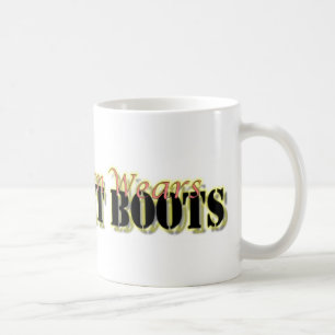 Taza De Café Mi hombre lleva botas de combate