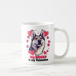 Taza De Café Mi Husky es mi perro de San Valentín gracioso