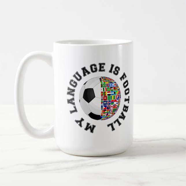 Taza De Café Mi idioma es el fútbol (Izquierda)
