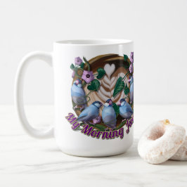 Taza De Café Mi JAVA matutino con gorriones de Java