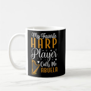 Taza De Café Mi jugador de Harp favorito me llama Abuela Cute