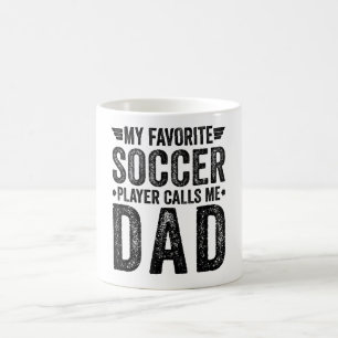 Taza De Café Mi jugador favorito de fútbol me llama papá