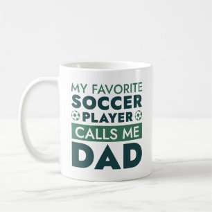 Taza De Café Mi jugador favorito de fútbol me llama papá