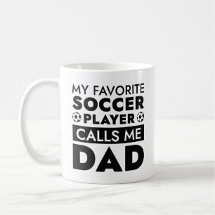Taza De Café Mi jugador favorito de fútbol me llama papá