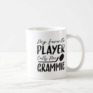 Taza De Café Mi jugador favorito me llama Grammie jugadora de h