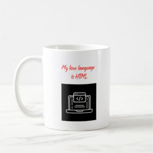 Taza De Café Mi lenguaje de amor es HTML