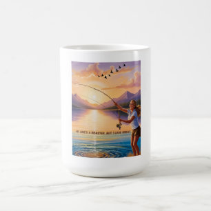 Taza De Café Mi línea es un desastre, pero luzco genial - Pesca